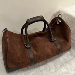 Suede duffel bag
